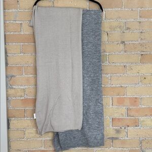 2 New Moment Blanket Scarves/ Wraps - Beige and Gray
